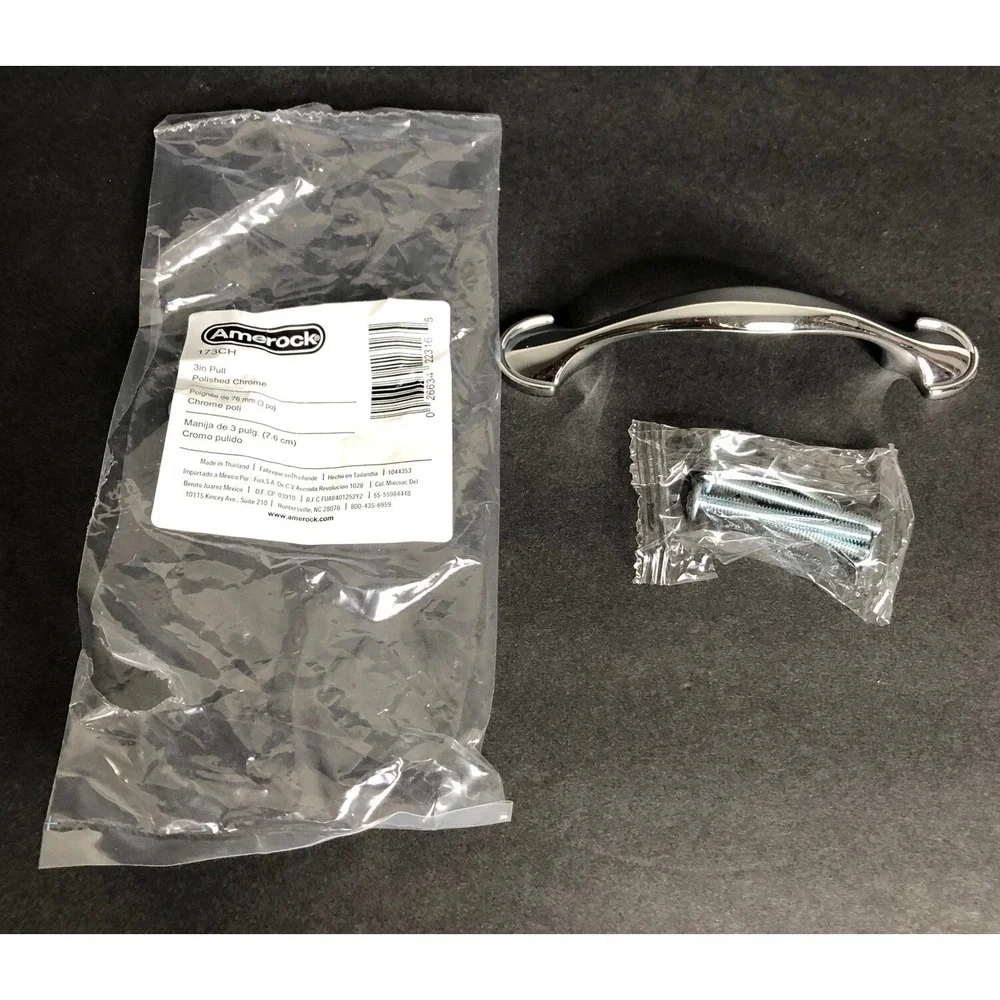 AMEROCK 3in Chrome Drawer Pull 10 Pack 173CH Center Grip NEW